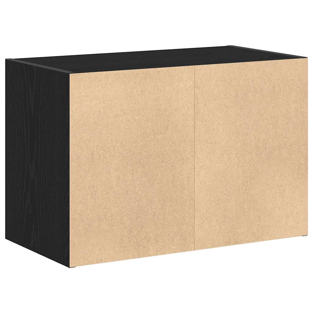 Fekete tölgy szerelt fa szekrény 2 fiókkal 60 x 31 x 40 cm Fekete tölgy szerelt fa szekrény 2 fiókkal 60 x 31 x 40 cm