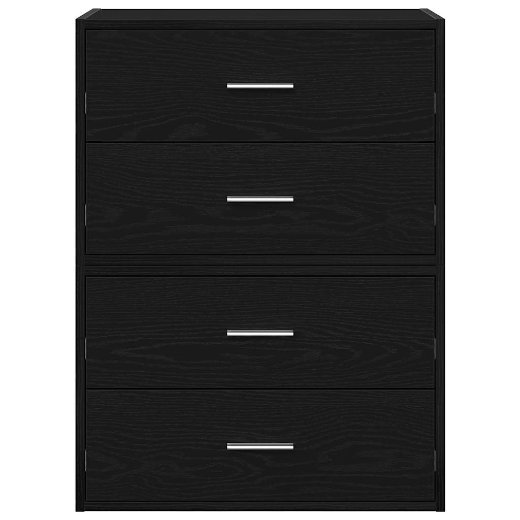 2 db fekete tölgy szerelt fa szekrény 2 fiókkal 60 x 31 x 40 cm 2 db fekete tölgy szerelt fa szekrény 2 fiókkal 60 x 31 x 40 cm