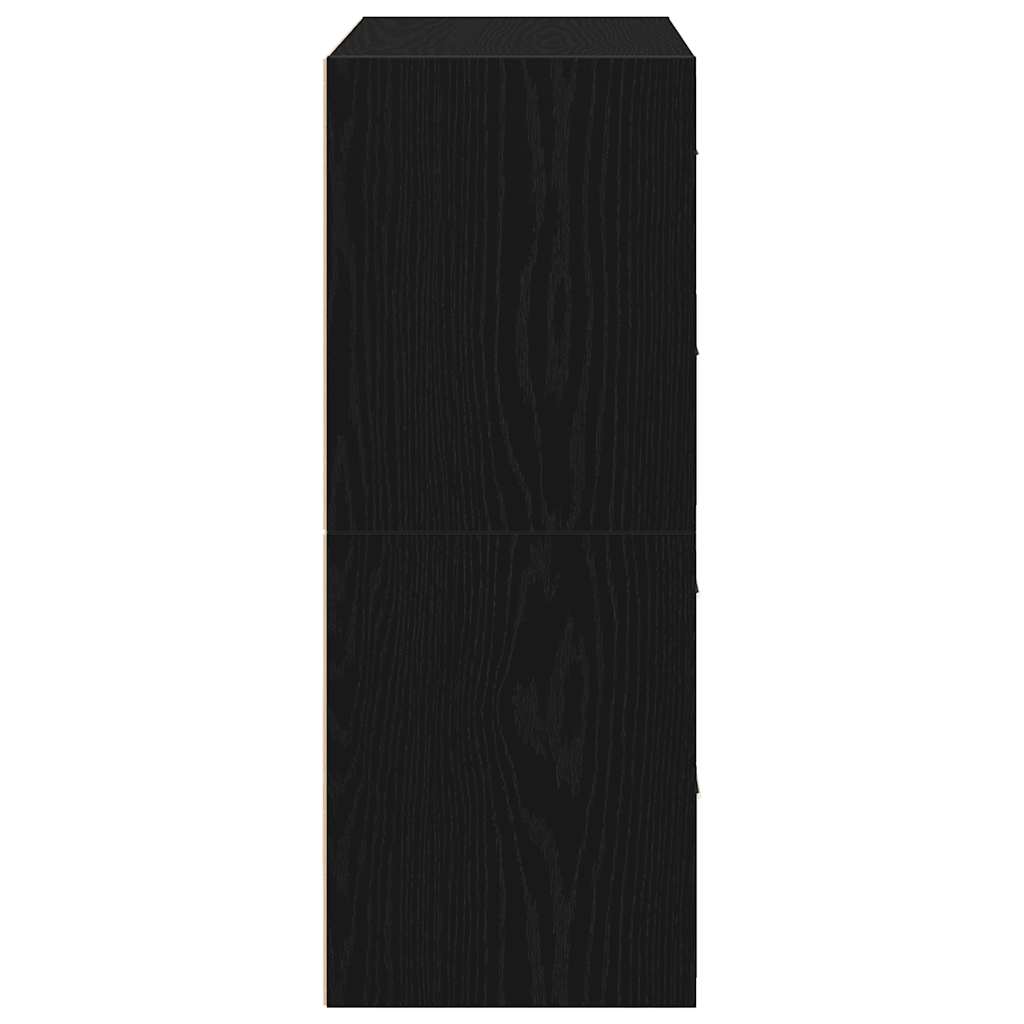 2 db fekete tölgy szerelt fa szekrény 2 fiókkal 60 x 31 x 40 cm 2 db fekete tölgy szerelt fa szekrény 2 fiókkal 60 x 31 x 40 cm