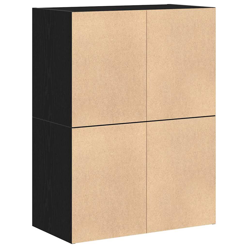 2 db fekete tölgy szerelt fa szekrény 2 fiókkal 60 x 31 x 40 cm 2 db fekete tölgy szerelt fa szekrény 2 fiókkal 60 x 31 x 40 cm