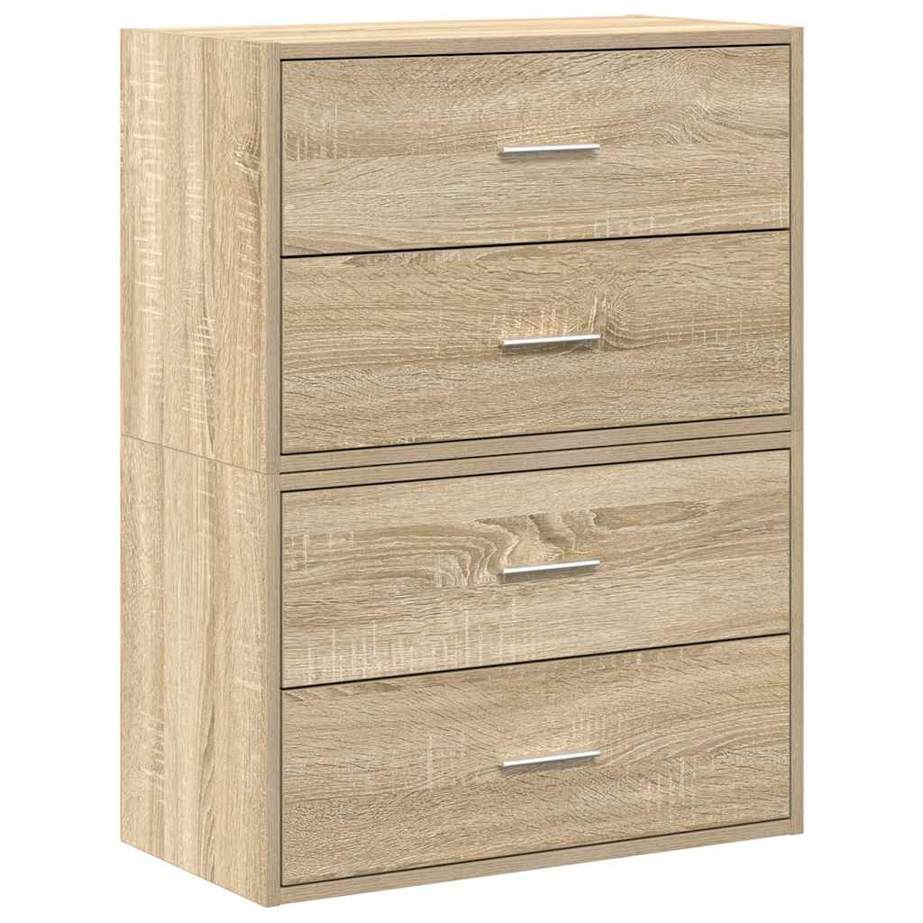 2 db sonoma tölgy szerelt fa szekrény 2 fiókkal 60 x 31 x 40 cm 2 db sonoma tölgy szerelt fa szekrény 2 fiókkal 60 x 31 x 40 cm