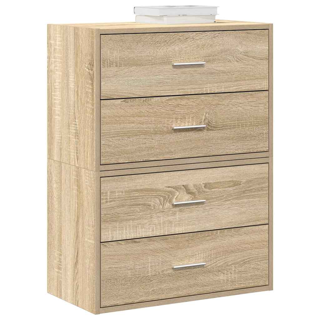 2 db sonoma tölgy szerelt fa szekrény 2 fiókkal 60 x 31 x 40 cm 2 db sonoma tölgy szerelt fa szekrény 2 fiókkal 60 x 31 x 40 cm