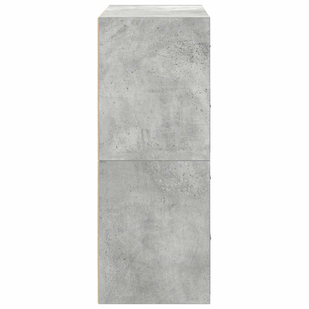 Szekrények 2 fiókkal 2 db betonszürke 60x31x40 cm gépelt fa Szekrények 2 fiókkal 2 db betonszürke 60x31x40 cm gépelt fa