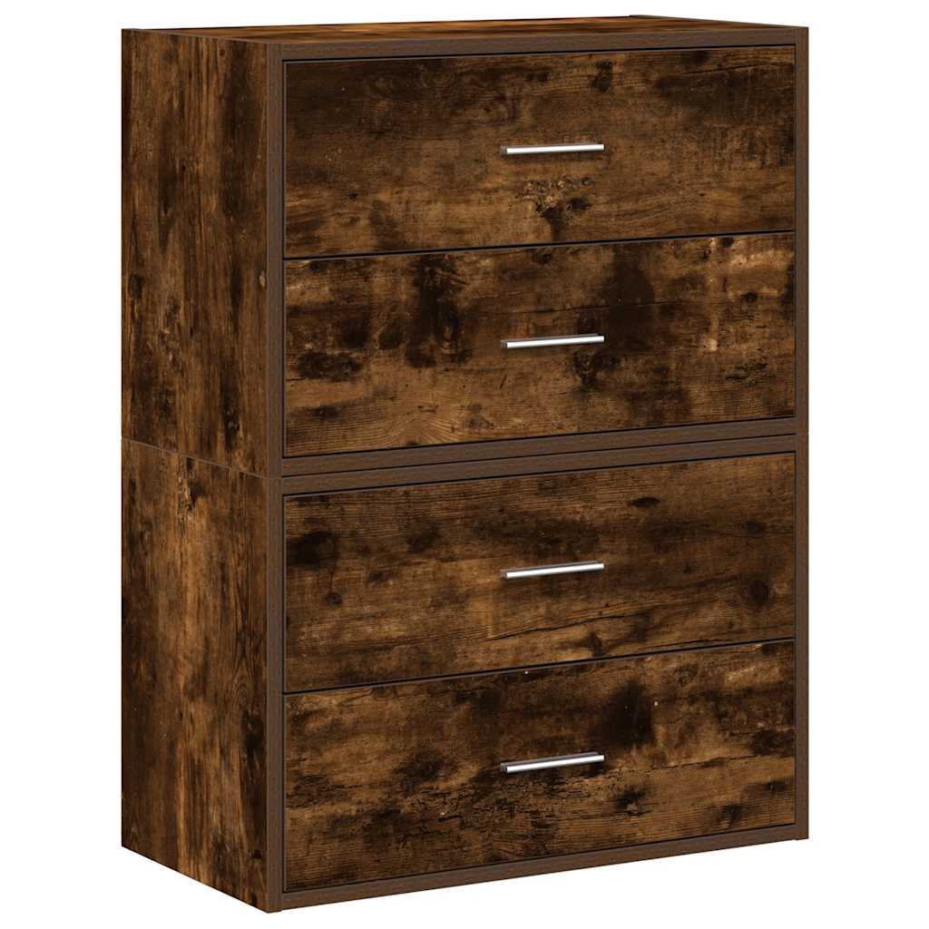 2 db füstölt tölgy szerelt fa szekrény 2 fiókkal 60 x 31 x 40cm 2 db füstölt tölgy szerelt fa szekrény 2 fiókkal 60 x 31 x 40cm