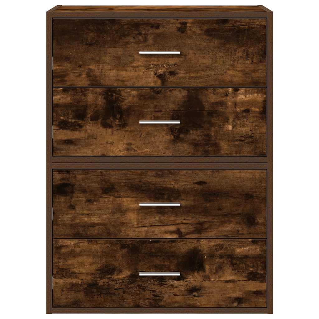 2 db füstölt tölgy szerelt fa szekrény 2 fiókkal 60 x 31 x 40cm 2 db füstölt tölgy szerelt fa szekrény 2 fiókkal 60 x 31 x 40cm