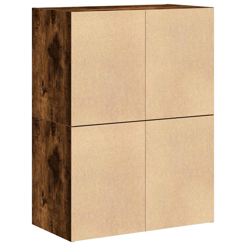 2 db füstölt tölgy szerelt fa szekrény 2 fiókkal 60 x 31 x 40cm 2 db füstölt tölgy szerelt fa szekrény 2 fiókkal 60 x 31 x 40cm