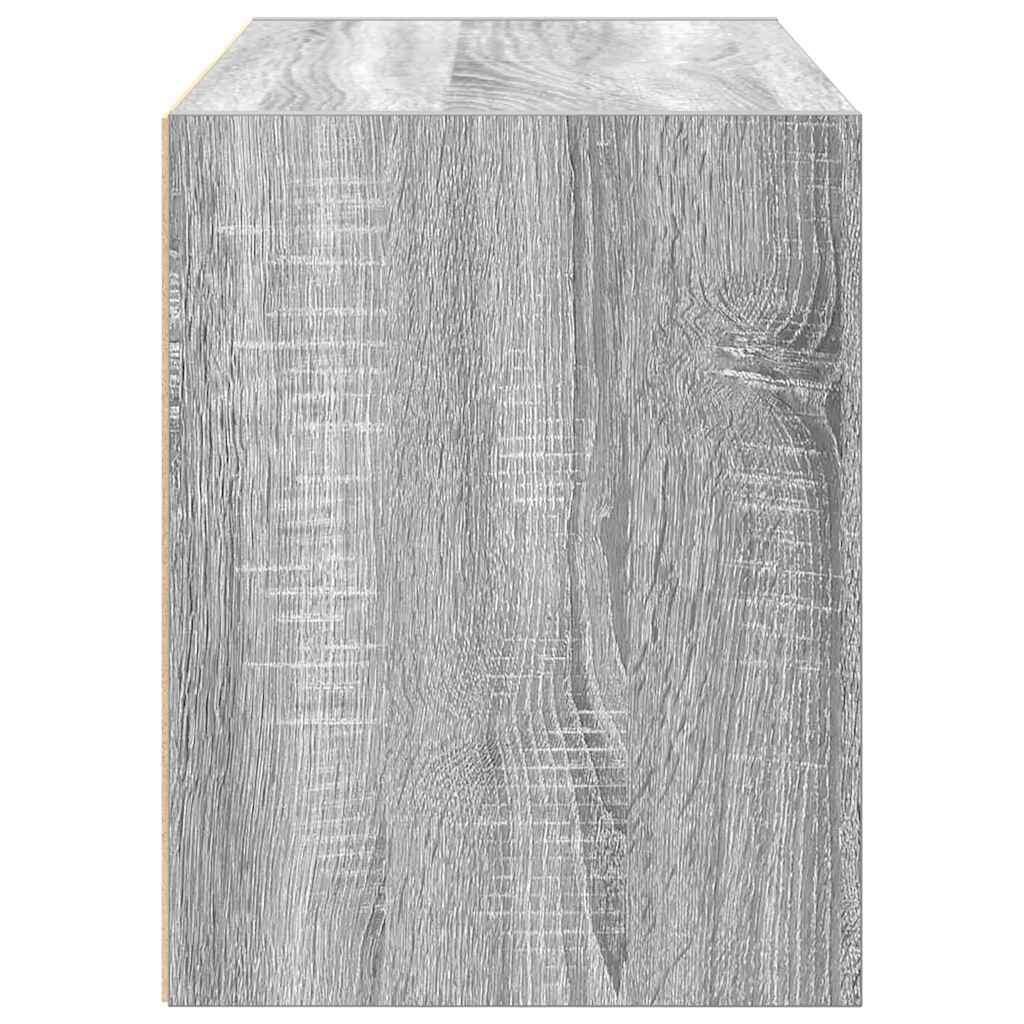 Szürke sonoma szerelt fa szekrény 2 fiókkal 60 x 31 x 40 cm Szürke sonoma szerelt fa szekrény 2 fiókkal 60 x 31 x 40 cm