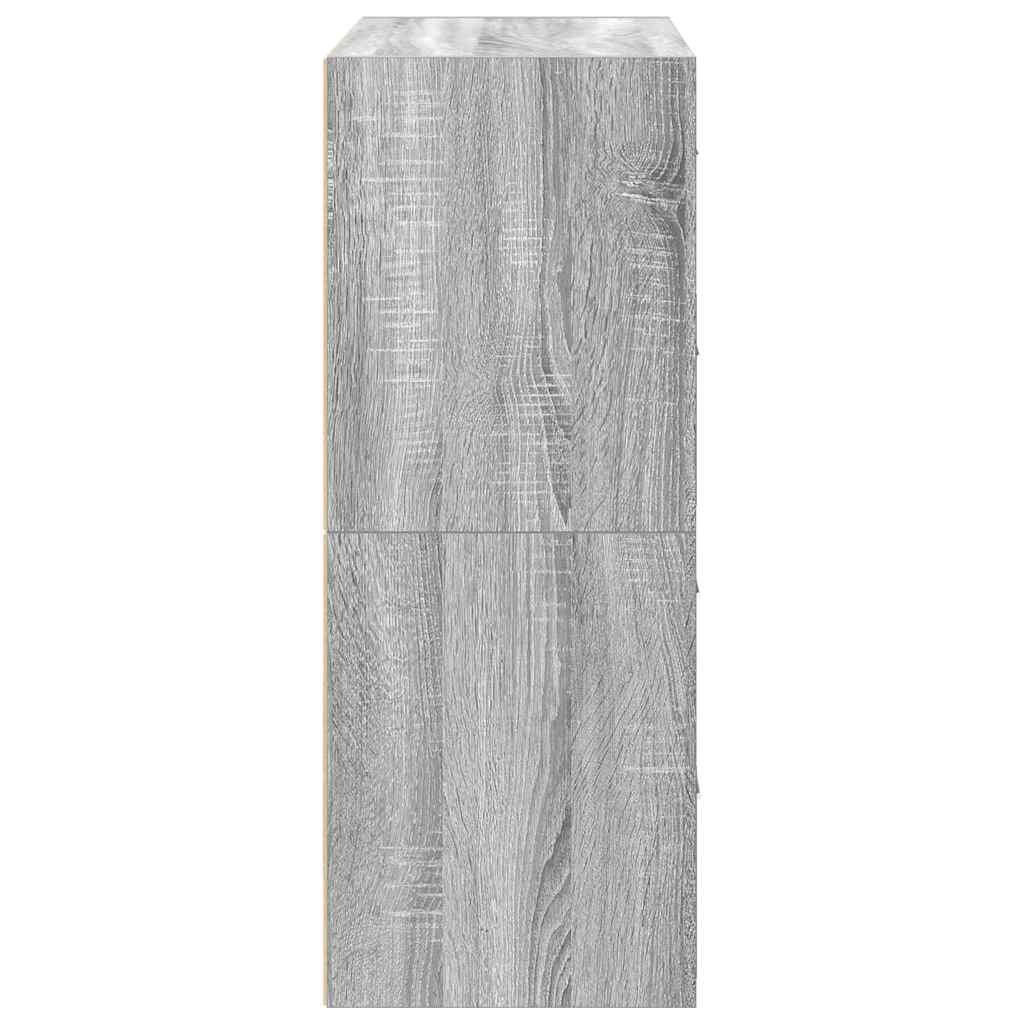 2 db szürke sonoma szerelt fa szekrény 2 fiókkal 60 x 31 x 40cm 2 db szürke sonoma szerelt fa szekrény 2 fiókkal 60 x 31 x 40cm