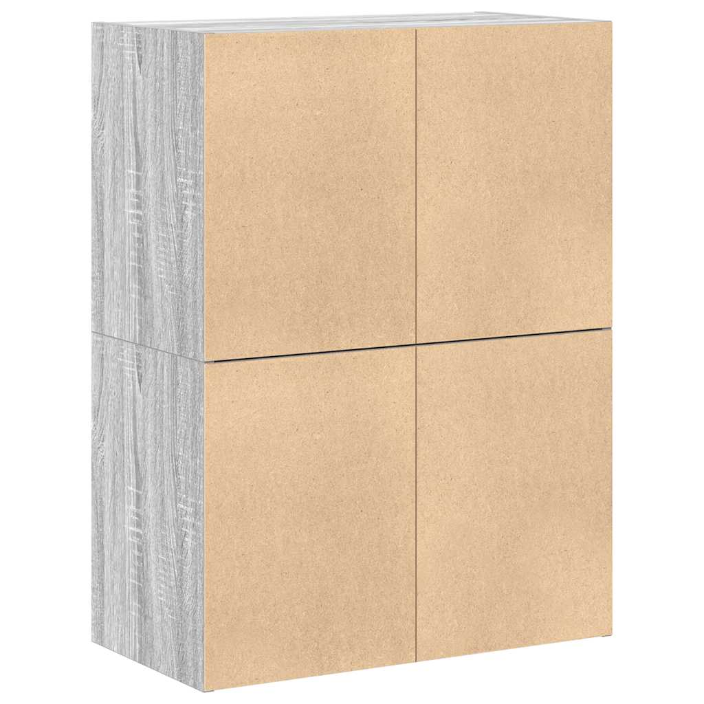 2 db szürke sonoma szerelt fa szekrény 2 fiókkal 60 x 31 x 40cm 2 db szürke sonoma szerelt fa szekrény 2 fiókkal 60 x 31 x 40cm