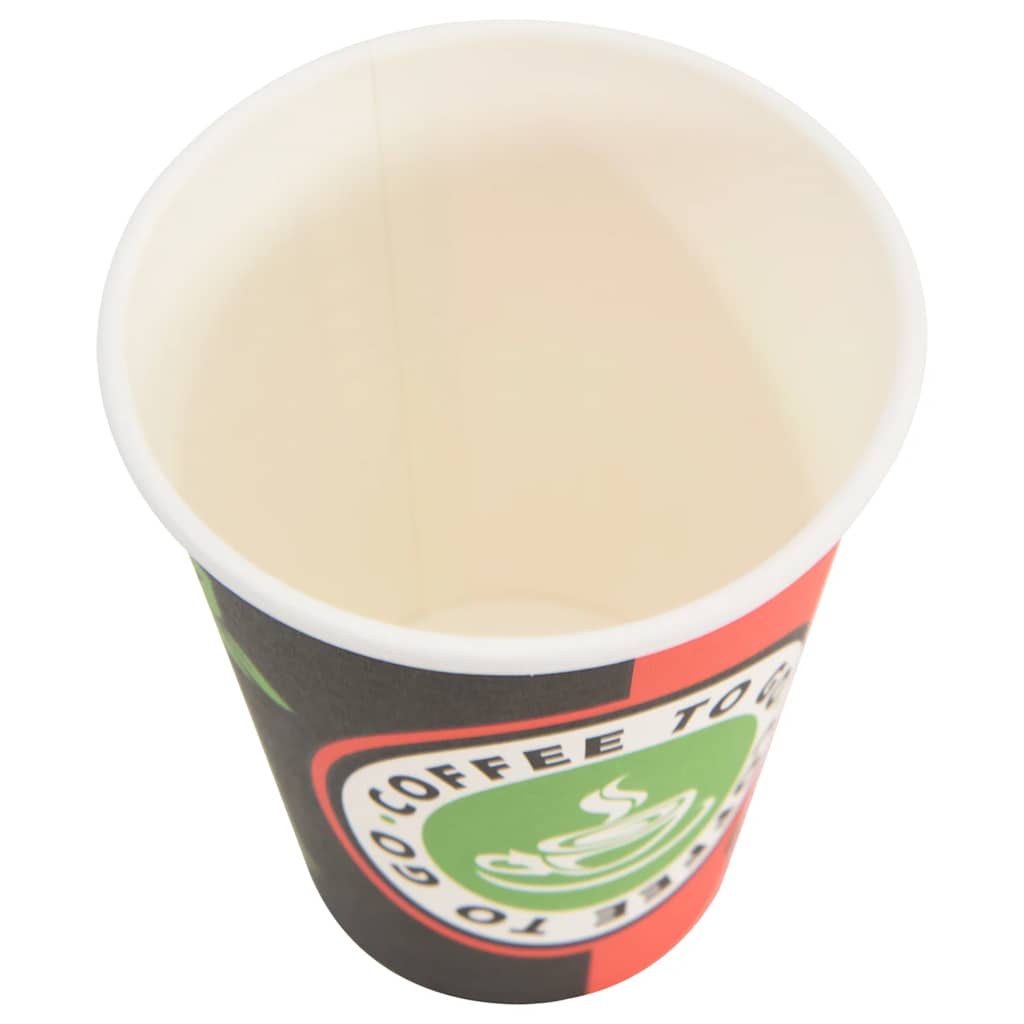 1000 db piros és fekete papír kávéscsészék 12oz 300ml
