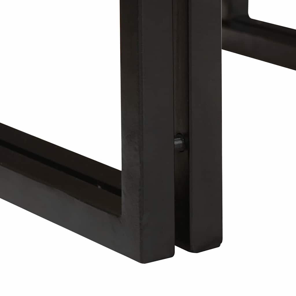 Fürdőszobai polc 80 x 50 x 23 cm tömör mangófából, vas