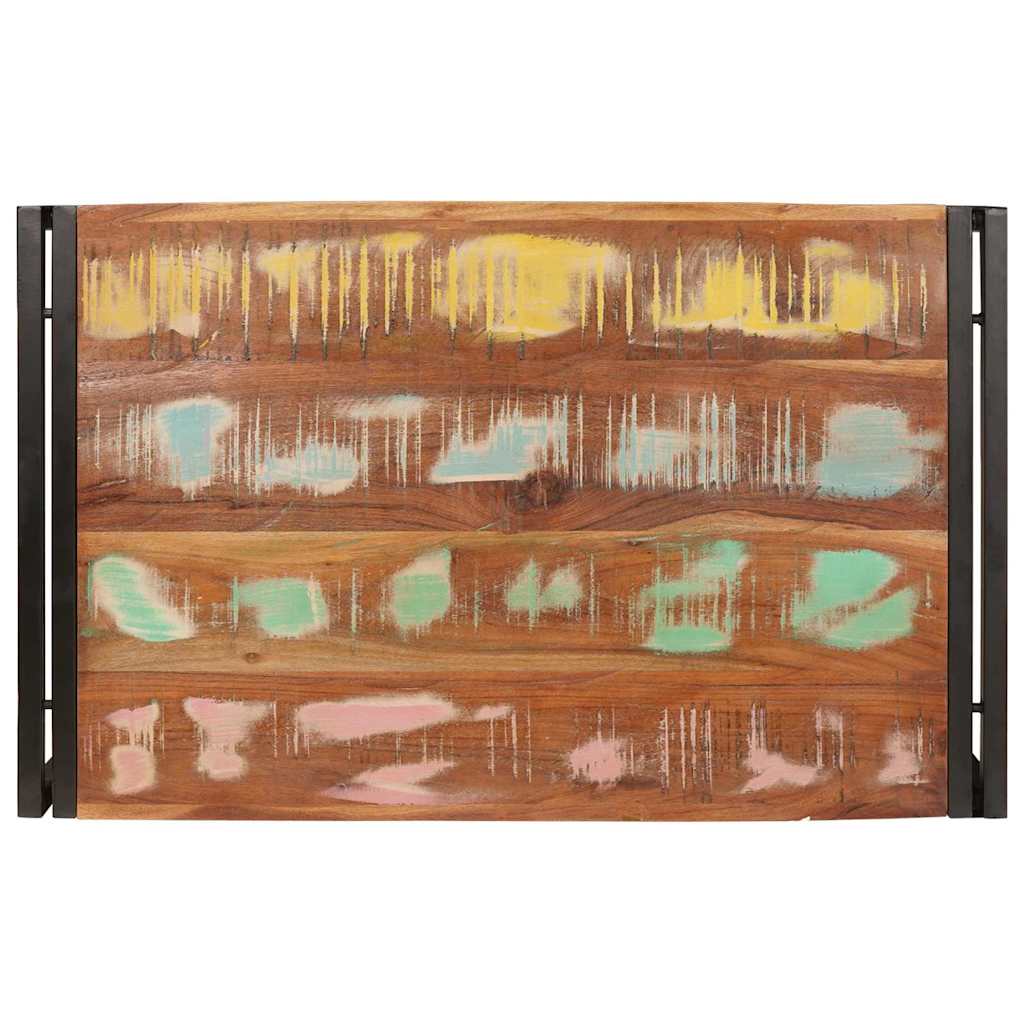 Fürdőszobai polc 80 x 50 x 23 cm tömör mangófából, vas