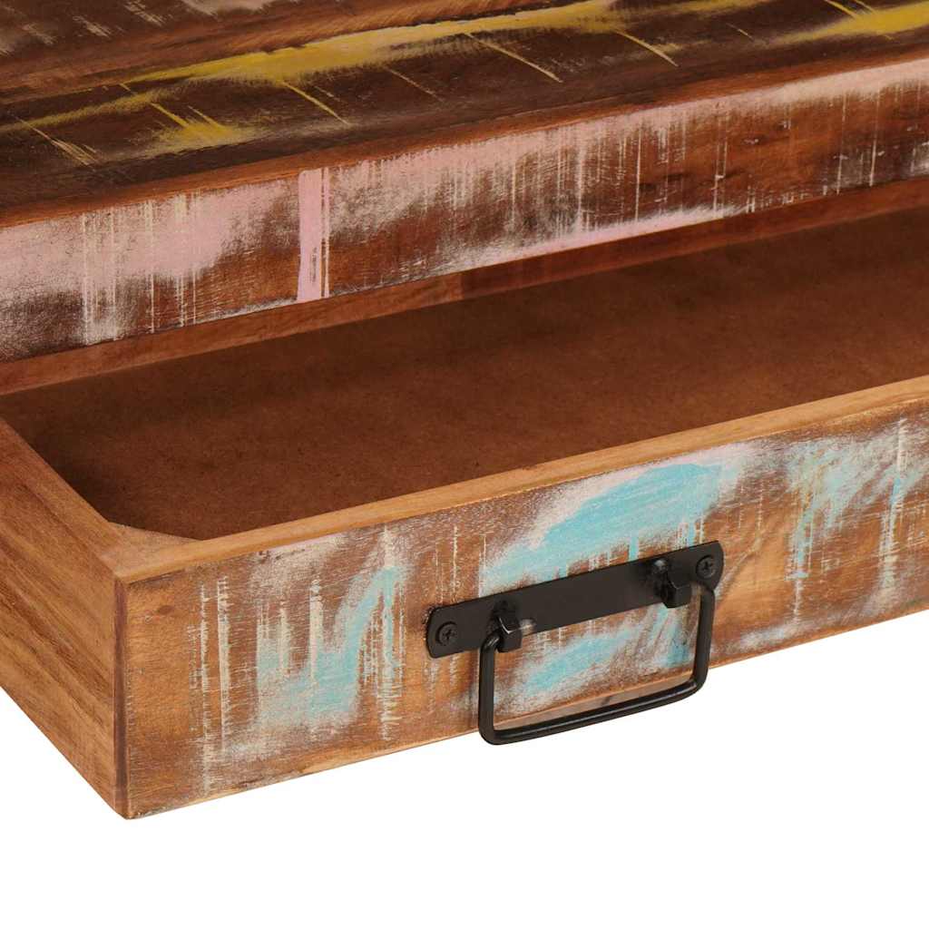 Fürdőszobai mosdószekrény tömör újrahasznosított fa, vas