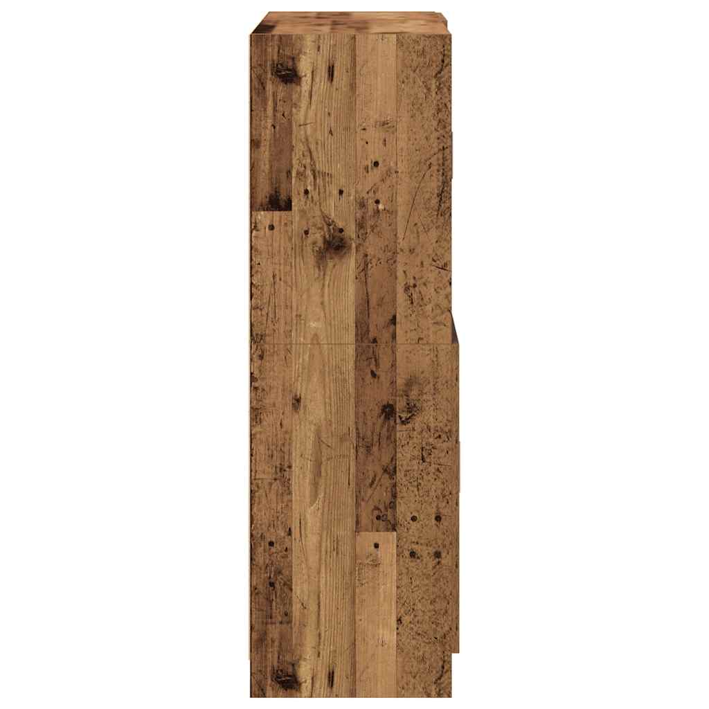 2 részes antik fa szerelt fa konyhaszekrény garnitúra