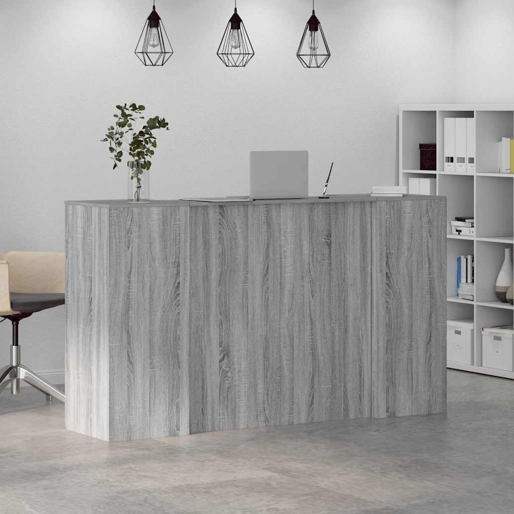 Recepciós pult szürke sonoma 180x50x103,5 cm szerelt fa