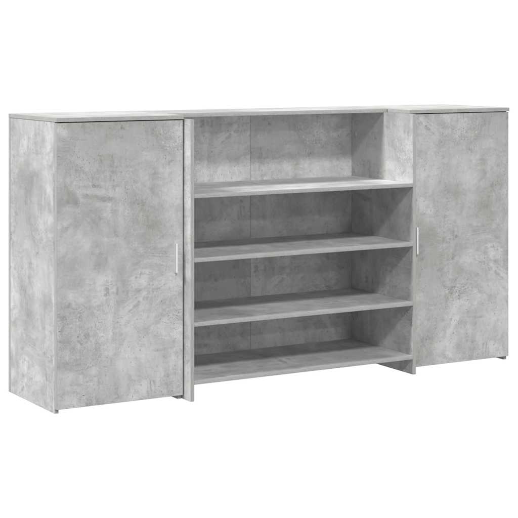 Recepciós pult betonszürke 200x50x103,5 cm szerelt fa