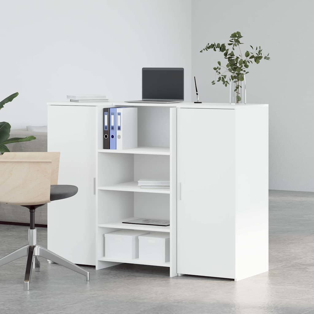 Recepciós pult fehér 135x50x103,5 cm szerelt fa