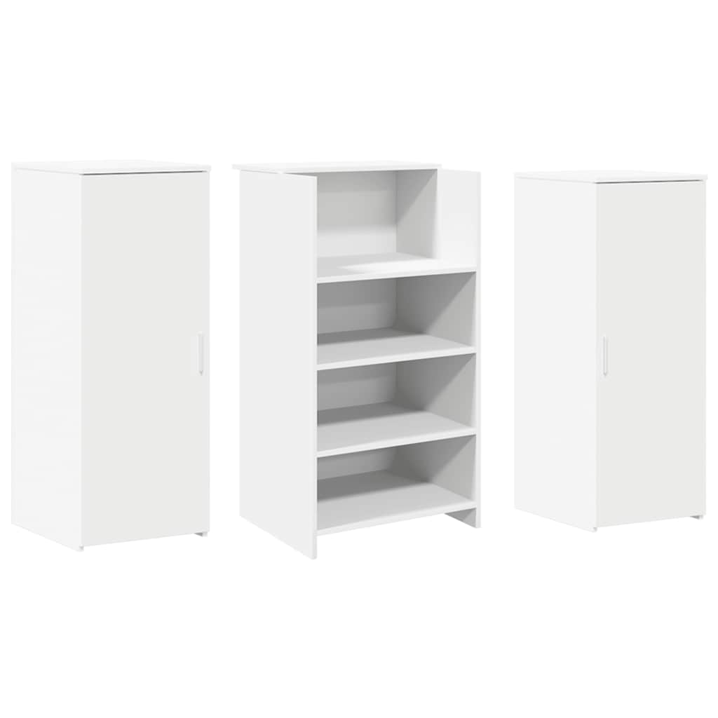 Recepciós pult fehér 135x50x103,5 cm szerelt fa