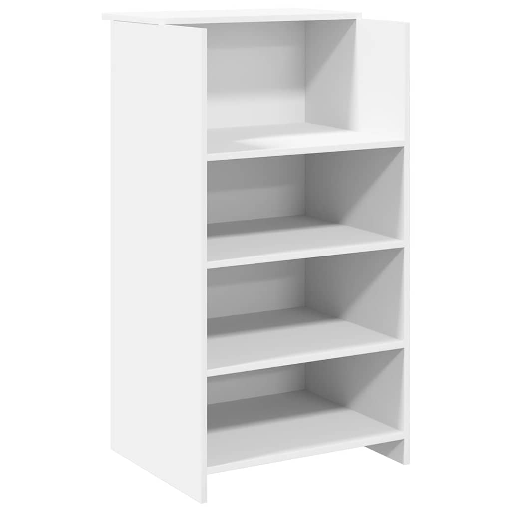 Recepciós pult fehér 135x50x103,5 cm szerelt fa