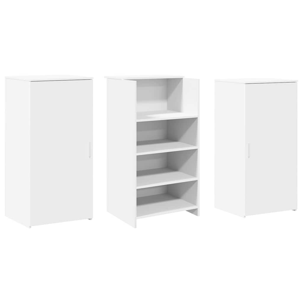 Recepciós pult fehér 155x50x103,5 cm szerelt fa