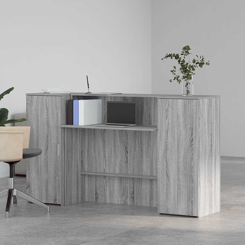 Recepciós pult szürke sonoma 180x50x103,5 cm szerelt fa