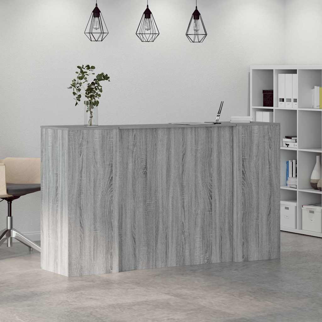 Recepciós pult szürke sonoma 180x50x103,5 cm szerelt fa