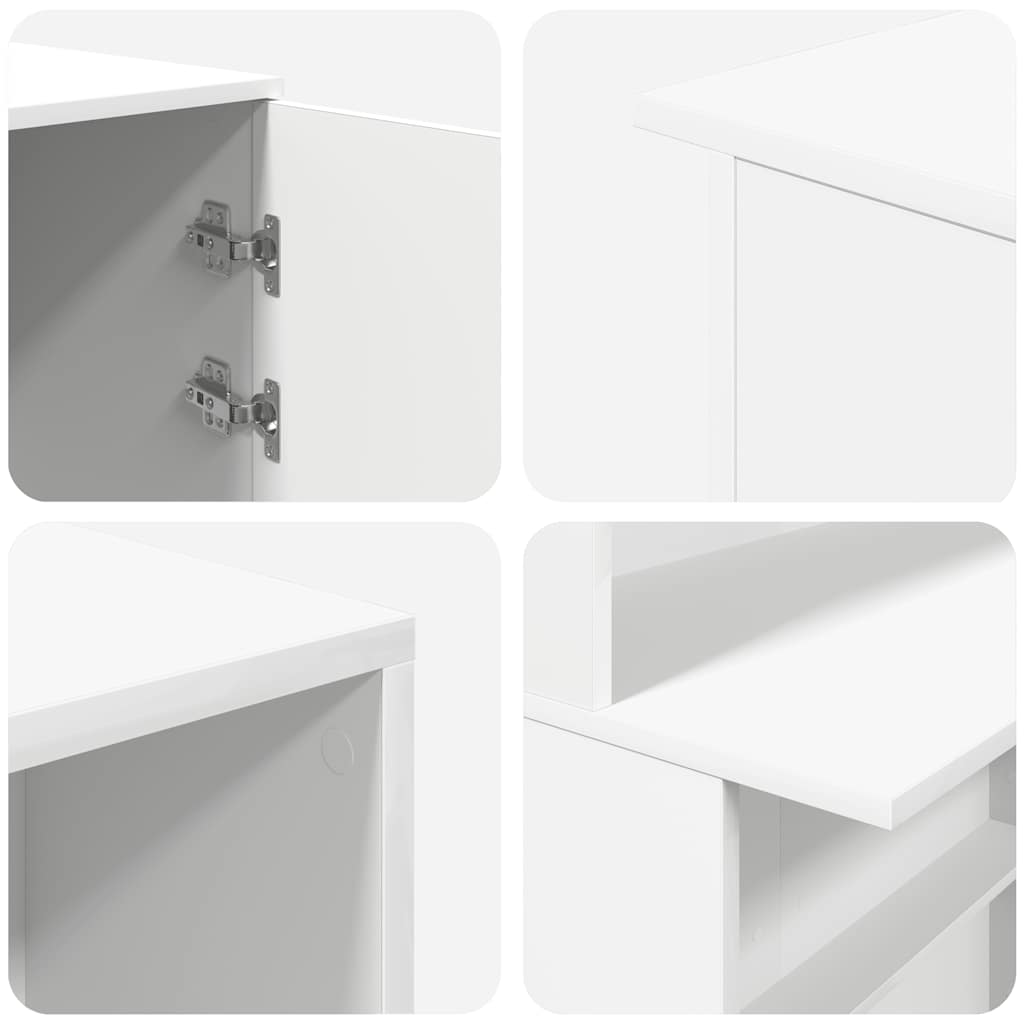 Recepciós pult fehér 200x50x103,5 cm szerelt fa