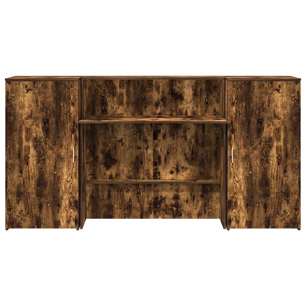 Recepciós pult füstös tölgy 200x50x103,5 cm szerelt fa