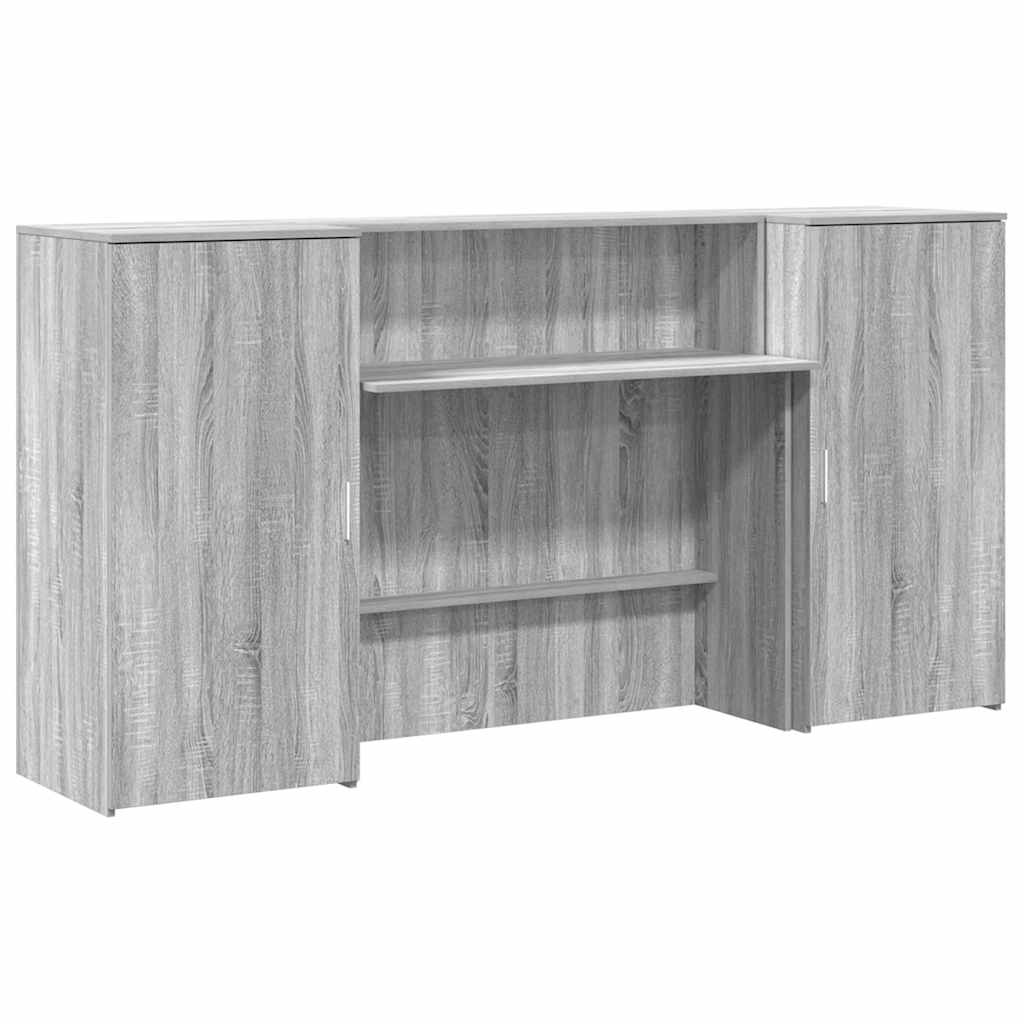 Recepciós pult szürke sonoma 200x50x103,5 cm szerelt fa
