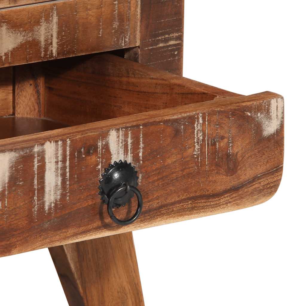 Tömör újrahasznosított fa éjjeliszekrény 37x32x50 cm