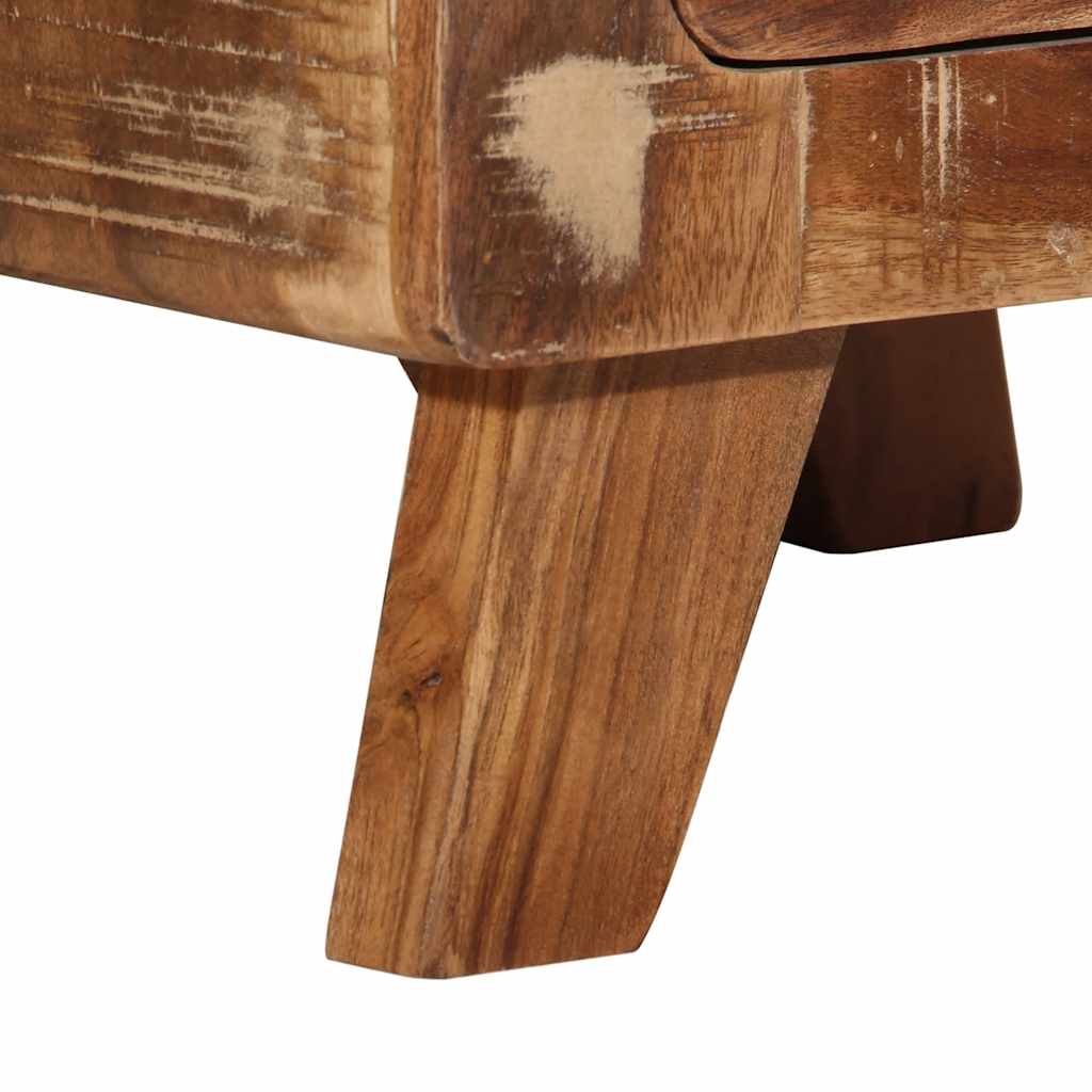 Tömör újrahasznosított fa éjjeliszekrény 37x32x50 cm