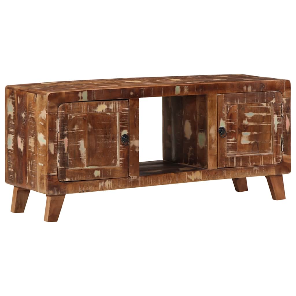 Tömör újrahasznosított fa tv-szekrény 105x46x32 cm