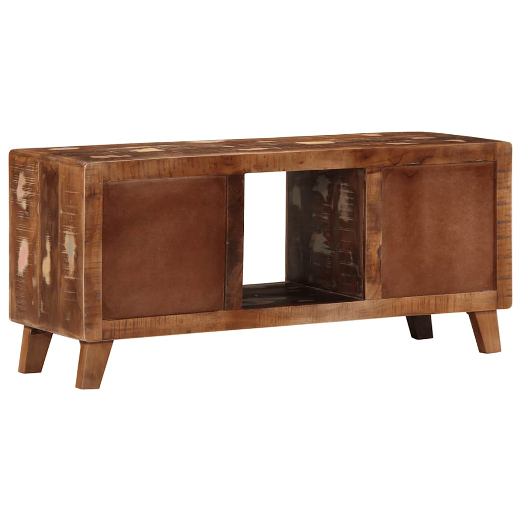 Tömör újrahasznosított fa tv-szekrény 105x46x32 cm