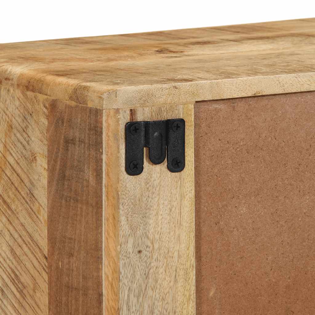 Tömör nyers mangófa falra szerelhető tv-szekrény 100x32x25 cm