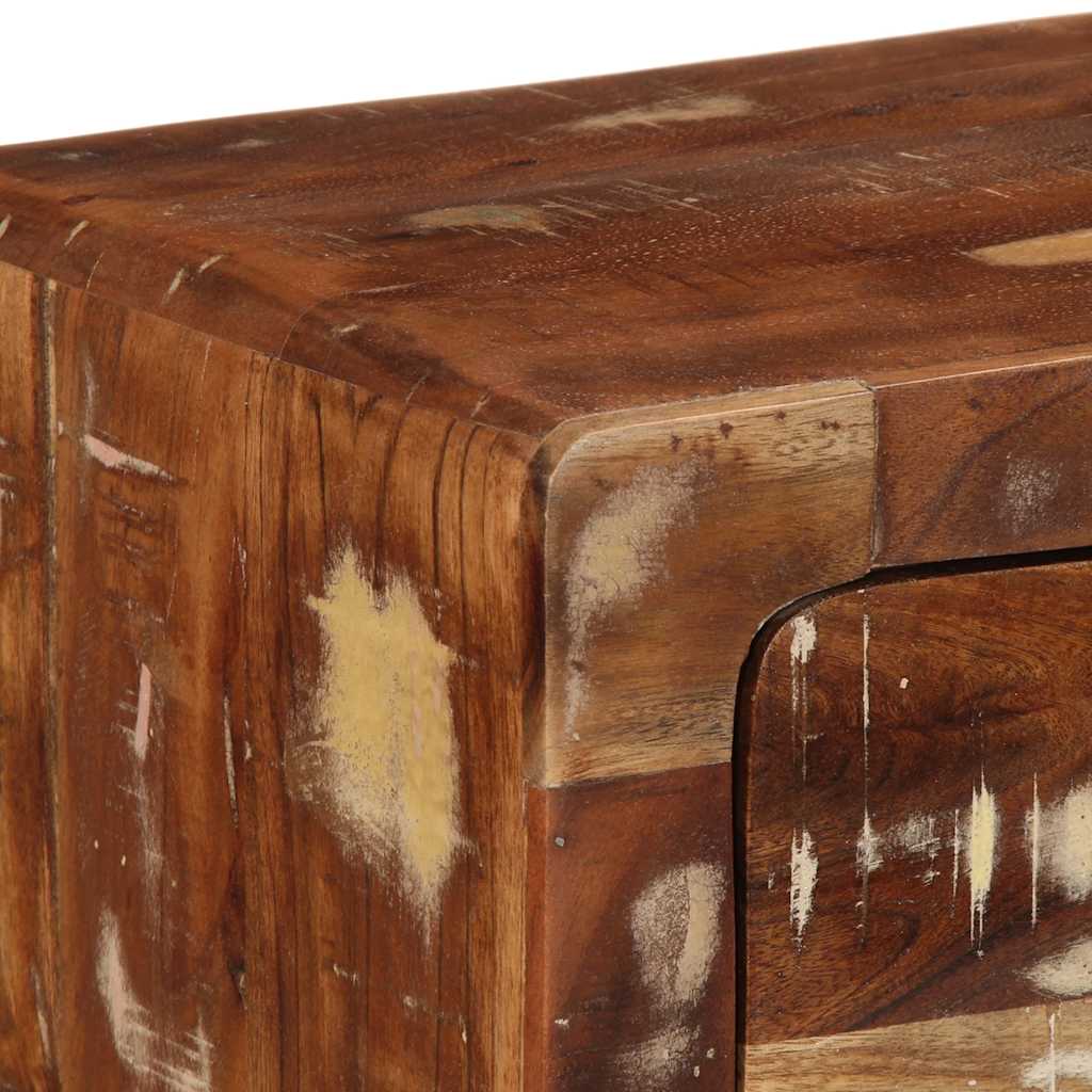 Tömör újrahasznosított falra szerelhető tv-szekrény 100x32x25cm