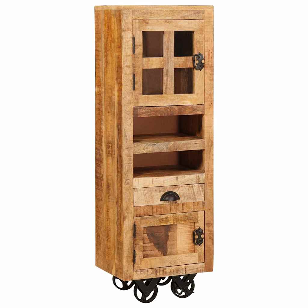 Magasfiú fiókkal barna 40 x 30 x 120.5 cm tömör mangófa