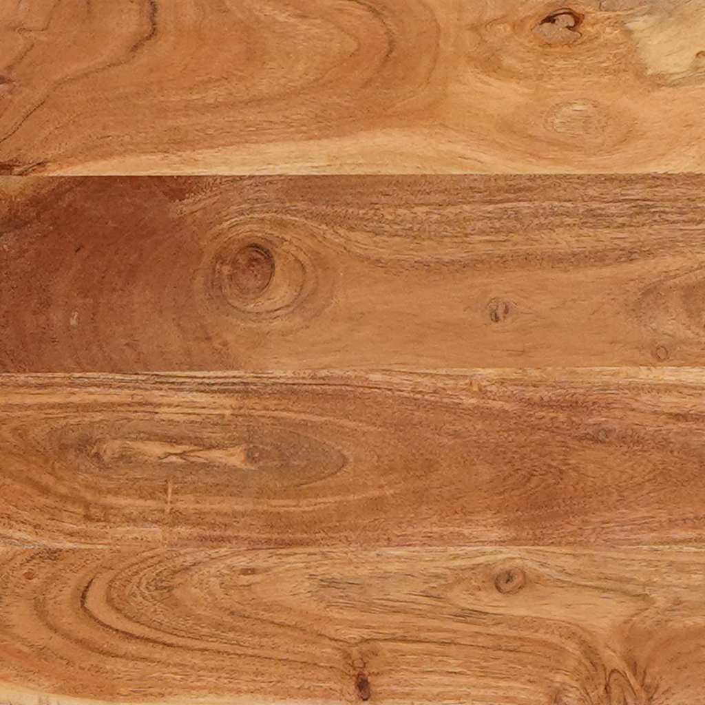 Étkezőasztalok barna és fekete 110 x 55 x 75 cm tömör mangófát