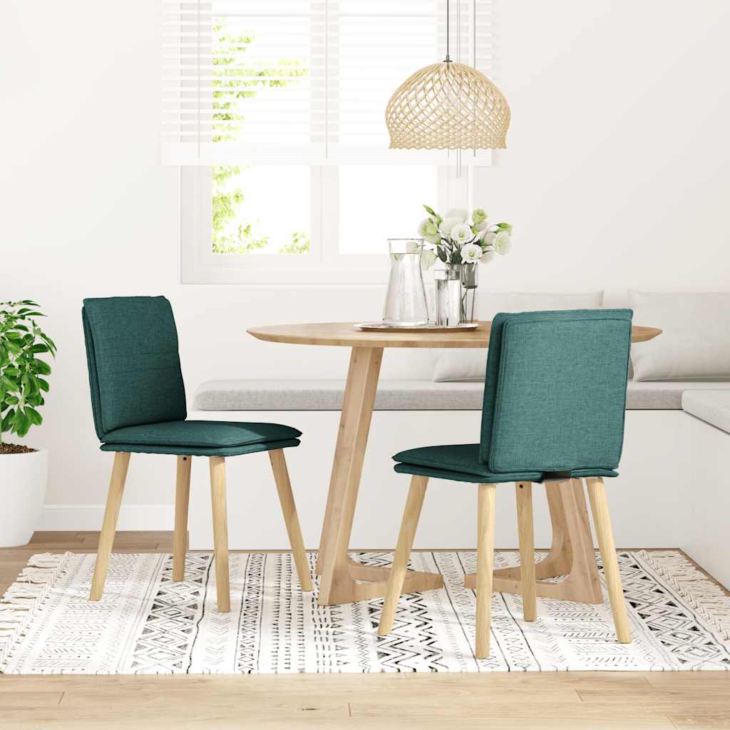 2 db sötétzöld szövet étkezőszék