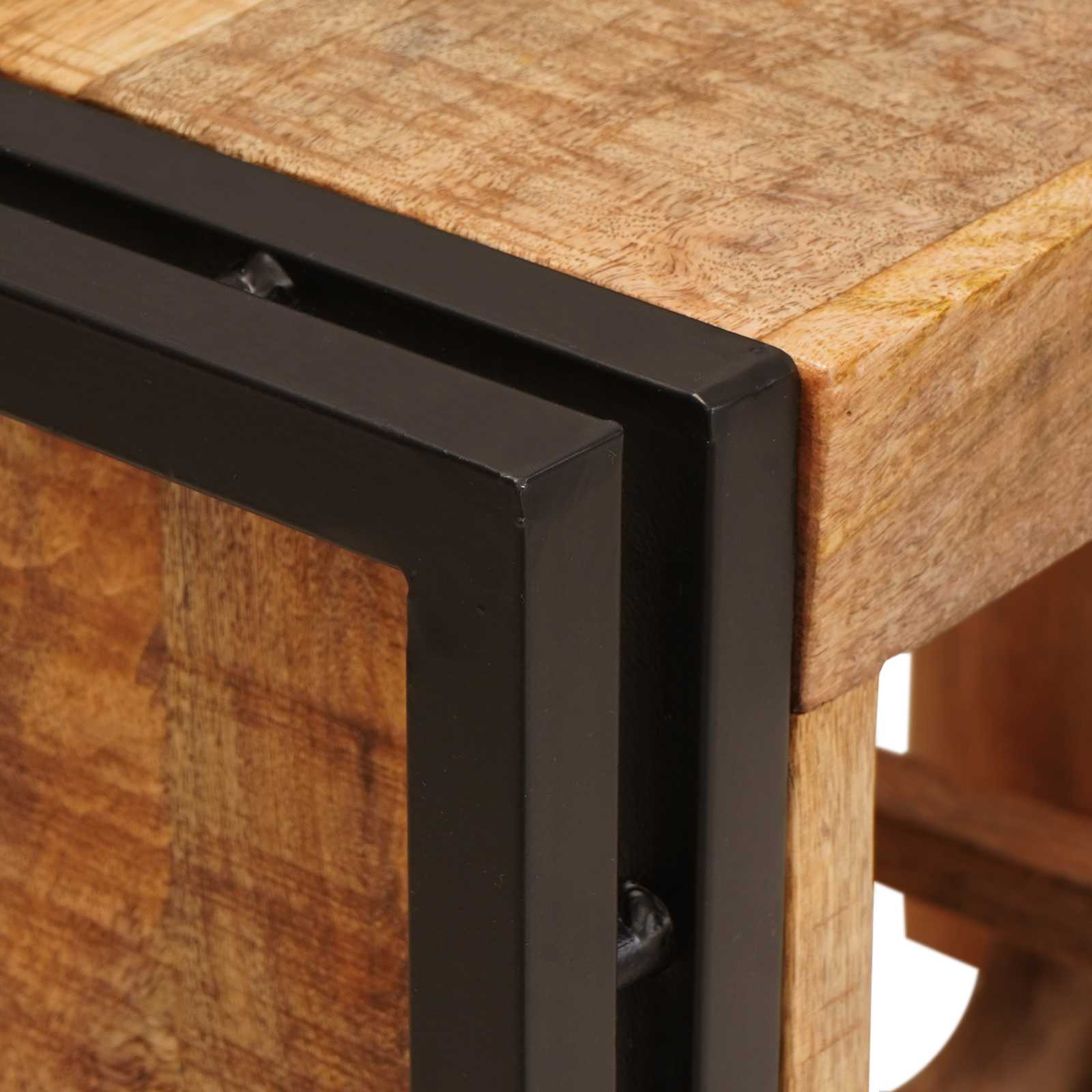 Borágas barna 100 x 45 x 33 cm tömör durva mangófában