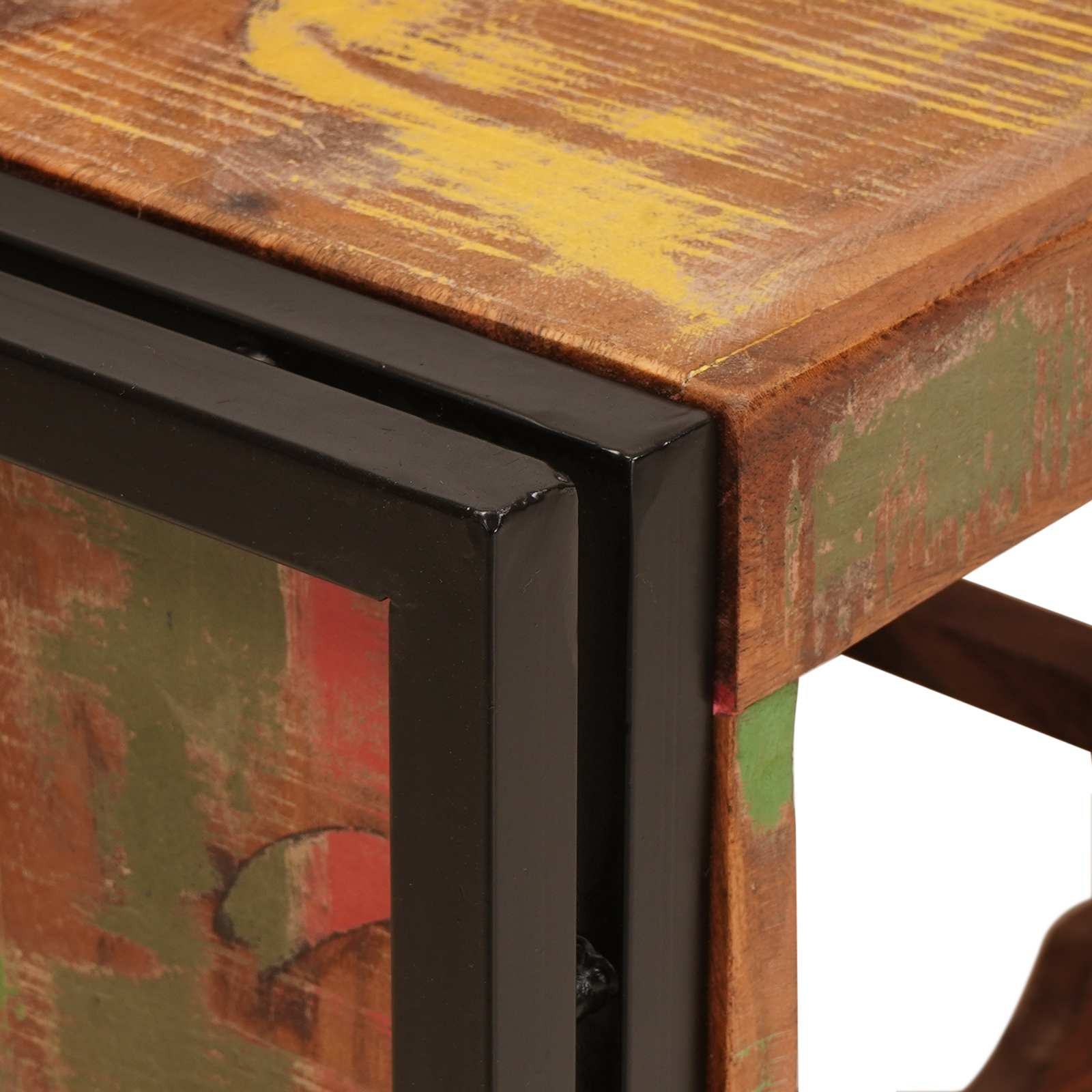 Borágas barna 100 x 45 x 33 cm szilárd újrahasznosított fa