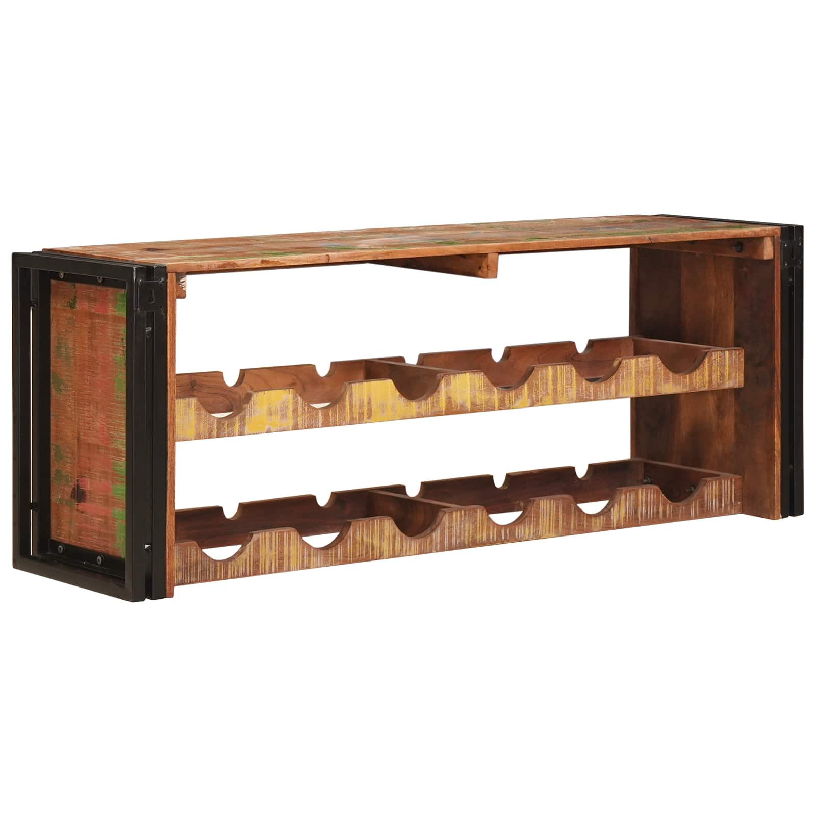 Borágas barna 120 x 45 x 33 cm szilárd újrahasznosított fa