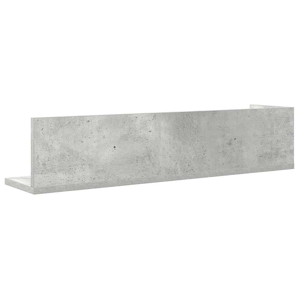 2 db betonszürke szerelt fa fali polc 75 x 16,5 x 16,5 cm 2 db betonszürke szerelt fa fali polc 75 x 16,5 x 16,5 cm
