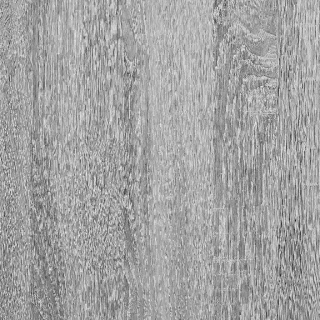 2 db szürke sonoma színű szerelt fa fali polc 75x16,5x16,5 cm