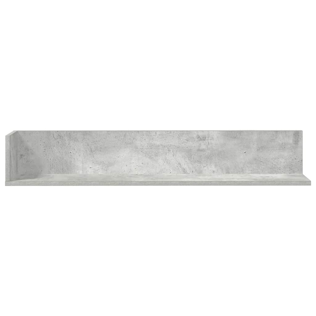 2 db betonszürke szerelt fa fali polc 100 x 16,5 x 16,5 cm 2 db betonszürke szerelt fa fali polc 100 x 16,5 x 16,5 cm