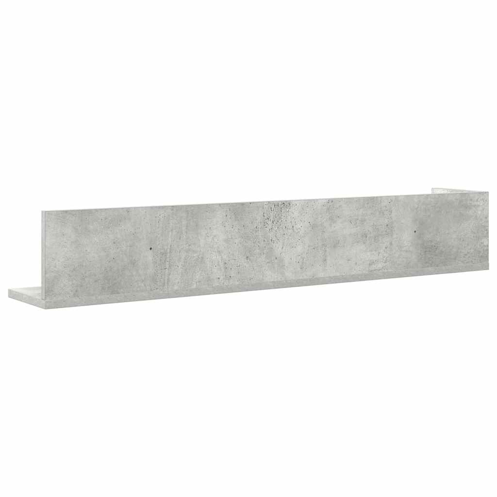 2 db betonszürke szerelt fa fali polc 100 x 16,5 x 16,5 cm 2 db betonszürke szerelt fa fali polc 100 x 16,5 x 16,5 cm