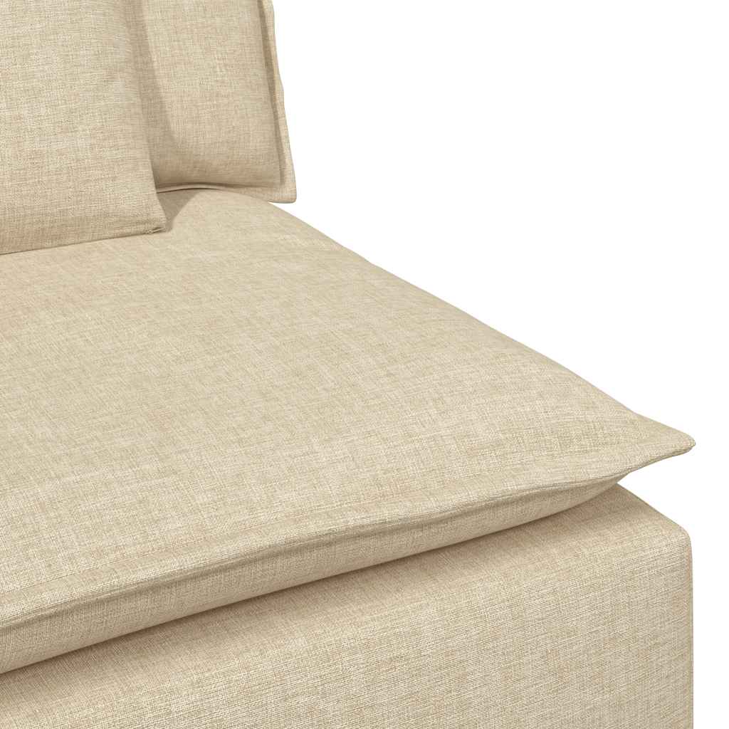 Krém moduláris kanapé középső modul párnákkal 100 cm