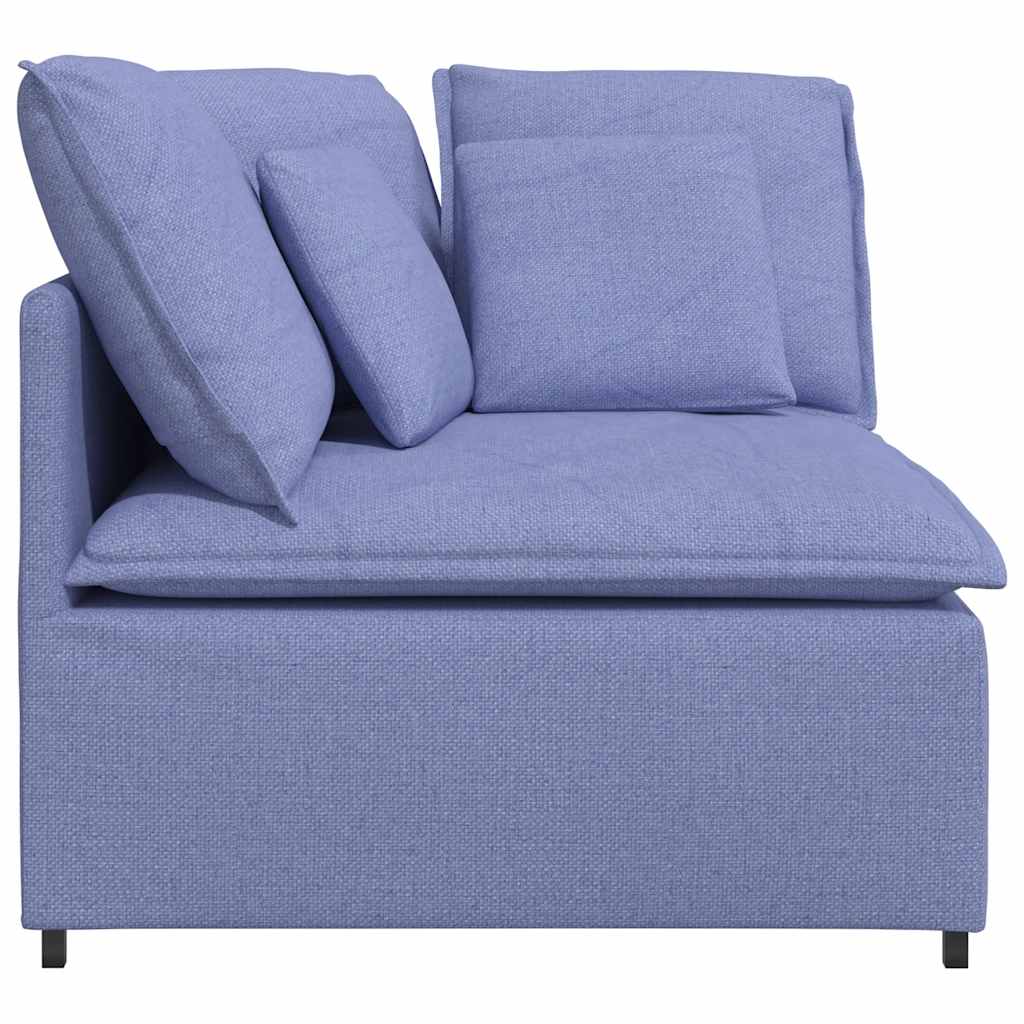 Farmerkék moduláris kanapé sarokmodul párnákkal 100 cm