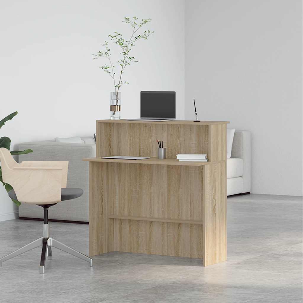 Recepciós pult sonoma tölgy 100x50x103,5 cm szerelt fa