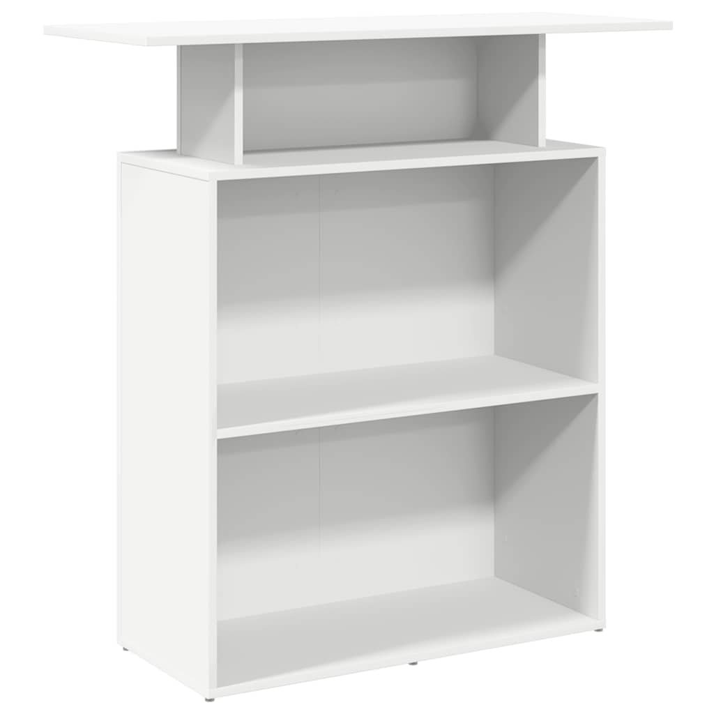 Recepciós pult fehér 100x40x104 cm szerelt fa