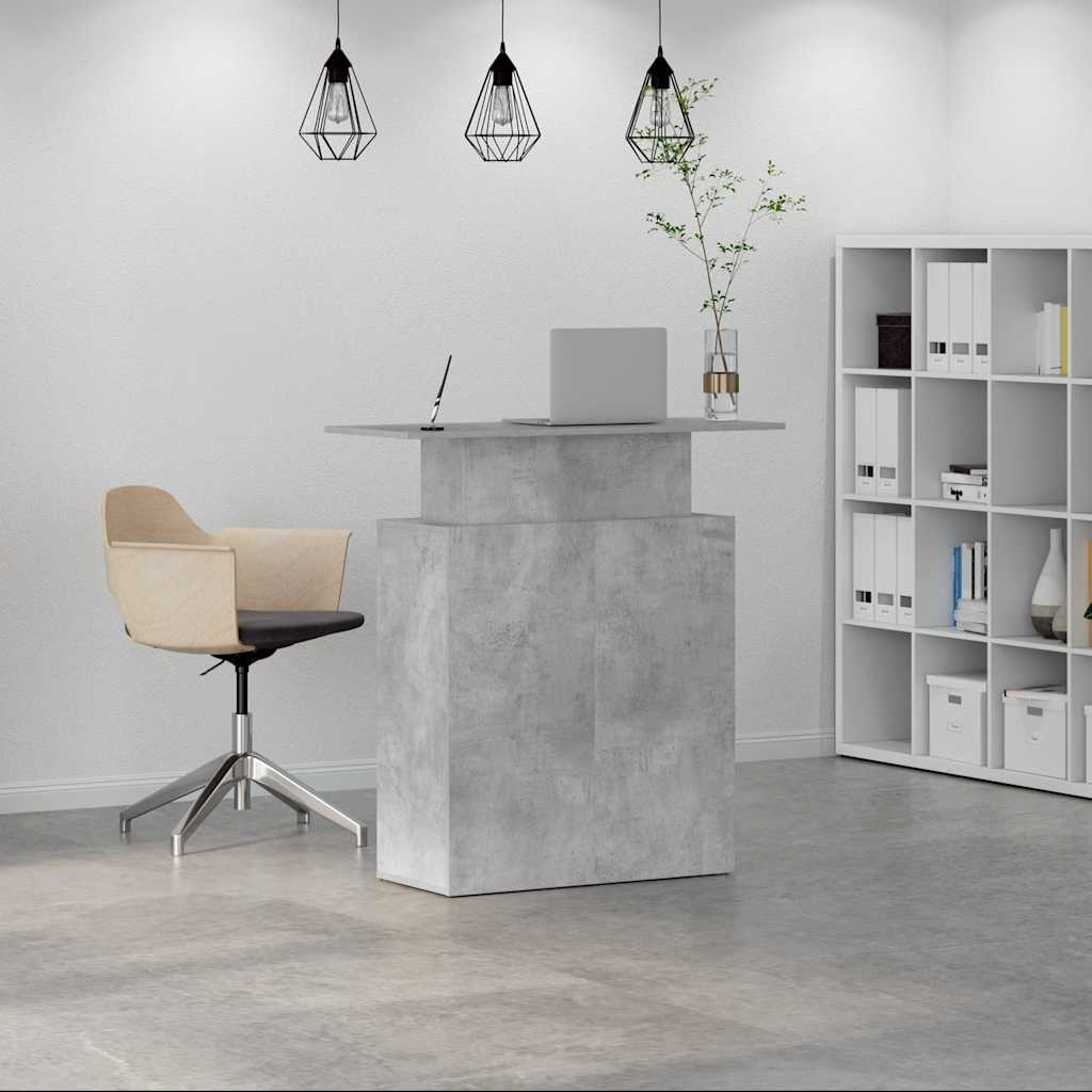 Recepciós pult betonszürke 100x40x104 cm szerelt fa